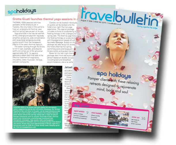 Termas Papallacta Spa featured in Travel Bulletin
