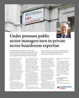 Transformation Leaders article published in Government and Public Sector Journal