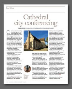 Cathedral City Conferencing article, Conference & Meetings World Magazine